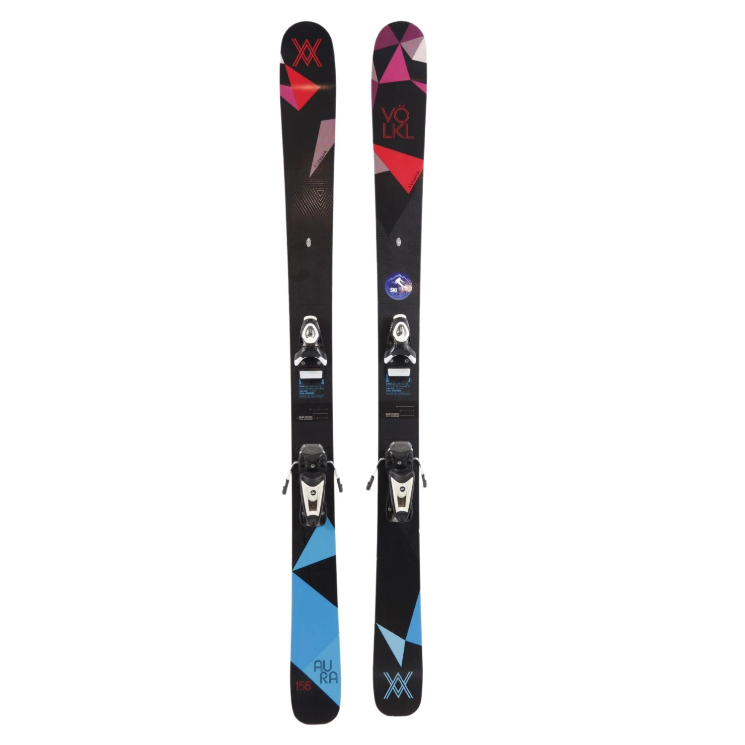 156cm Volkl Aura + Rossignol Jr Bindings- 2015- USED