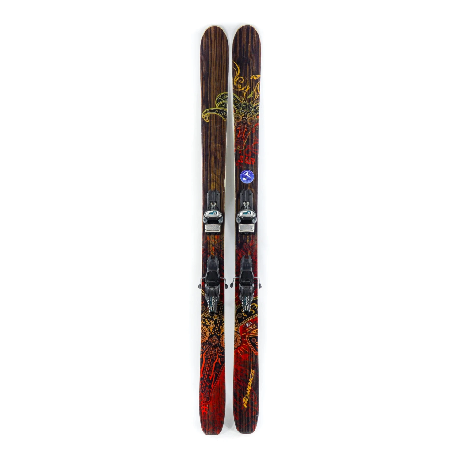 185cm Nordica El Capo 2014 All Mountain Skis + Marker Griffon Bindings (Compacted Edge) | Used